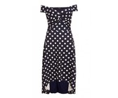 Quiz Ladies Petite Cold Shoulder Dress - Navy