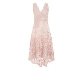 Quiz Ladies Petite Embroidered Dip Hem Dress - Grey