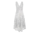 Quiz Ladies Petite Embroidered Dip Hem Dress - Grey