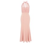 Quiz Ladies Wrap Embellished Maxi Dress - Blush Pink