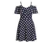 Quiz Ladies Petite Cold Shoulder Dress - Navy