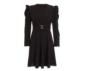 Quiz Ladies Asymmetric Frill Hem Midi Dress - Black