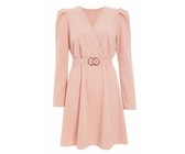 Quiz Ladies Curve Black Wrap Midi Dress
