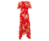 Quiz Ladies Blue Floral Wrap Midi Dress