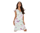 Quiz Ladies Mauve Floral Print Midi Dress - Mauve