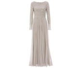 Quiz Ladies Petite Embroidered Dip Hem Dress - Grey