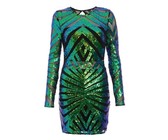 Quiz Ladies Mesh Sweetheart Embellished Dress - Pink
