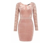 I Saw it First - Ladies Black Lace Frill Detail Skater Dress