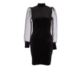 I Saw it First - Ladies Black Lace Frill Detail Skater Dress