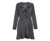 Quiz Ladies Asymmetric Frill Hem Midi Dress - Black