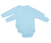 PepperST Blue Long Sleeve Baby Grow - 3-6 Months (2 Pack)