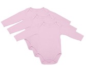 PepperST Pink Long Sleeve Baby Grow - 3-6 Months (3 Pack)