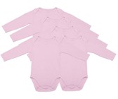 PepperST Pink Short Sleeve Baby Grow - 3-6 Months (5 Pack)