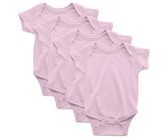 PepperST Pink Short Sleeve Baby Grow - 3-6 Months (5 Pack)