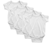 PepperST White Short Sleeve Baby Grow - 3-6 Months (5 Pack)