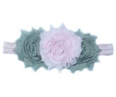 Detailed Rose Headband - Aqua