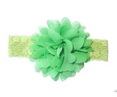 Chiffon Headband Detailed Lace - Lime