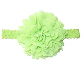 Chiffon Headband Detailed Lace - Lime