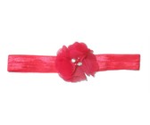 Fine Flower Headband - Hot Pink