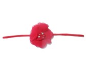 Fine Flower Headband - Hot Pink