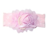 Pearl Lace Headband - Pink