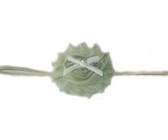 Layered Satin Flower with Pearl Centre on Lace Headband - White