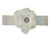 Chiffon Headband Detailed Lace - Lime