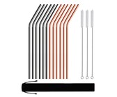 Reusable Silicone Tips For Stainless Steel Straws - 8 Pack