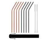 Reusable Silicone Tips For Stainless Steel Straws - 8 Pack