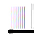 Reusable Silicone Tips For Stainless Steel Straws - 8 Pack