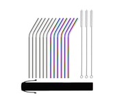 Reusable Silicone Tips For Stainless Steel Straws - 8 Pack