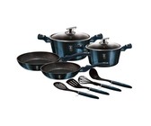 Berlinger Haus Marble Coating Cookware 12 Piece Set - Burgundy Metallic