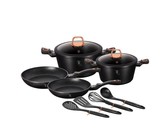 Berlinger Haus Marble Coating Cookware 12 Piece Set - Burgundy Metallic