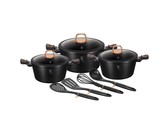 Berlinger Haus 10-Piece Marble Coating Cookware Set - Black Rose Edition