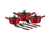 Berlinger Haus 10-Piece Marble Coating Cookware Set - Black Rose Edition