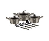 Berlinger Haus 10-Piece Marble Coating Cookware Set - Black Rose Edition