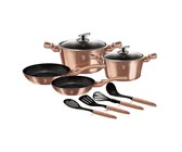 Berlinger Haus 10-Piece Marble Coating Cookware Set - Black Rose Edition