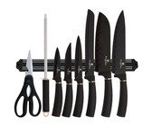 Berlinger Haus 6-Piece Marble Coating Knife Set with Stand - Black Rose