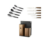 Berlinger Haus 12 Piece Knife Set with Stand and Cutting Board - Black Rose