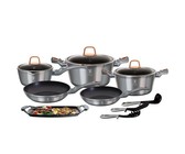 Berlinger Haus 15-Piece Marble Coating Cookware Set - Moonlight Edition