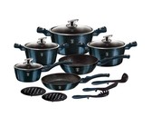 Berlinger Haus 15-Piece Marble Coating Cookware Set - Moonlight Edition