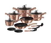 Berlinger Haus 15-Piece Marble Coating Cookware Set - Moonlight Edition