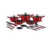 Berlinger Haus 15-Piece Marble Coating Black Professional Line Cookware Set