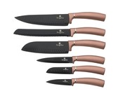 Berlinger Haus 6 Piece Knife Set with Bamboo Cutting Board Burgundy