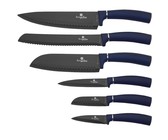 Berlinger Haus 6 Piece Knife Set with Bamboo Cutting Board Burgundy