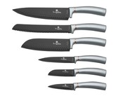 Berlinger Haus 6 Piece Knife Set with Bamboo Cutting Board Burgundy