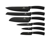 Berlinger Haus 6 Piece Knife Set with Bamboo Cutting Board Burgundy