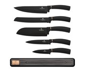 Berlinger Haus 6 Piece Knife Set with Bamboo Cutting Board Burgundy