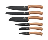 Berlinger Haus 6 Piece Knife Set with Bamboo Cutting Board Burgundy