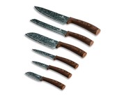 Berlinger Haus 6 Piece Knife Set with Bamboo Cutting Board Burgundy